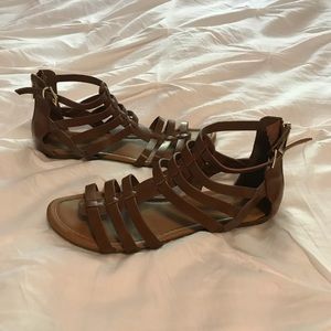 tan gladiator sandals